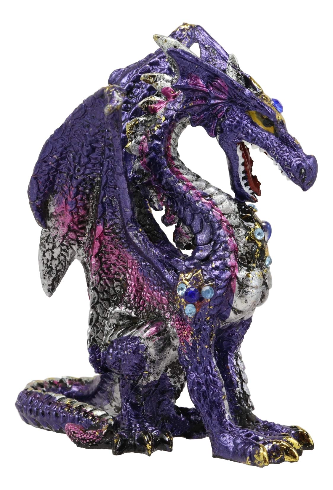 Amazon.com: Ebros Small Purple Rain Armored Midnight Dragon Statue